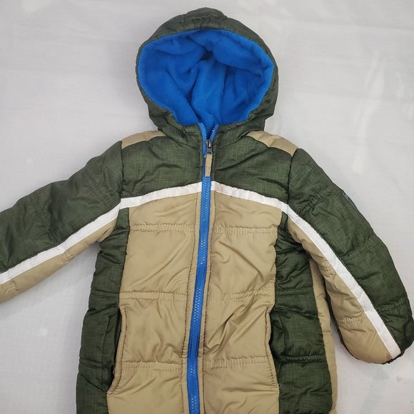 3T Winter Jacket Puffer Green - Picture 1 of 4